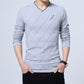 TFETTERS Fashion Men T-shirt Slim Fit Custom T-shirt Crease Design Long Stylish Luxury V Neck Fitness T-shirt Tee Shirt Homme - Snapitonline