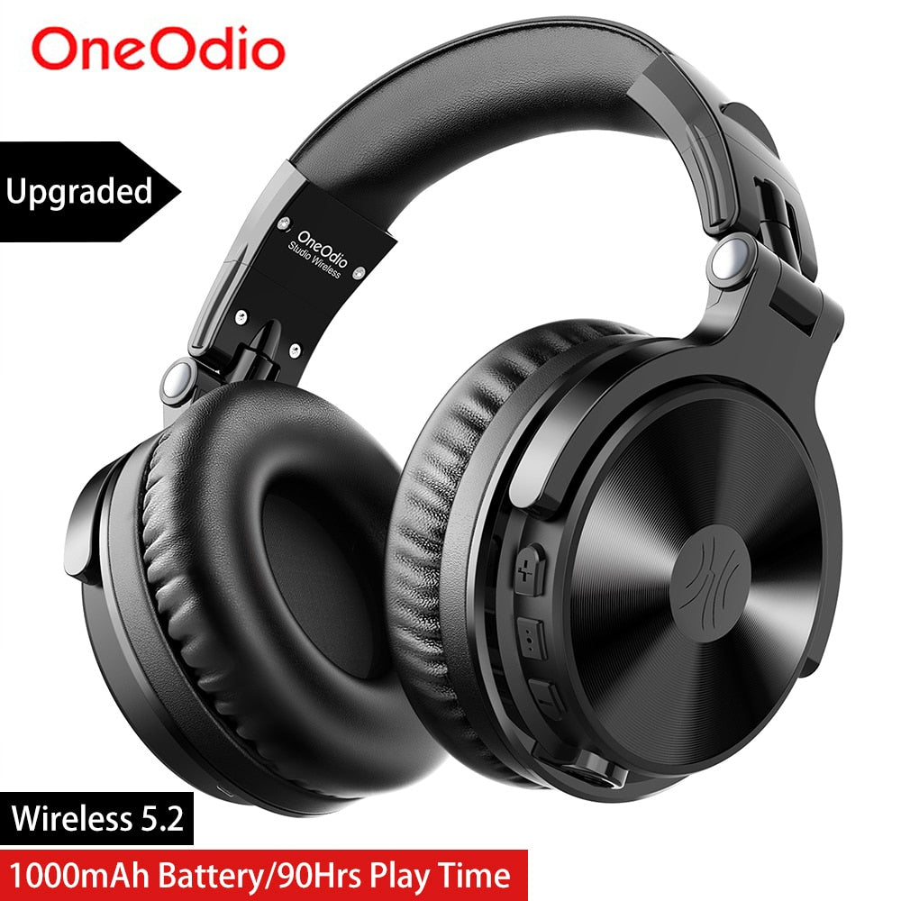 Oneodio Bluetooth Wireless Headphones With Microphone 90Hrs Foldable Over Ear Bluetooth 5.2 Headset For Mobile Phone PC Sports - Snapitonline