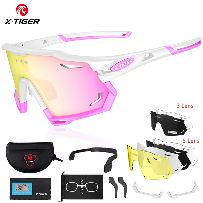 X-TIGER Cycling Glasses UV400 Photochromic Cycling Sunglasses Sports Polarized Mens Sunglasses MTB Racing Bike Glasses Eyewear