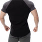 Men Cotton Patchwork T-shirt Summer Gym Fitness Bodybuilding Skinny Short sleeve Shirts Male Casual Training Tees Tops Clothing - Snapitonline
