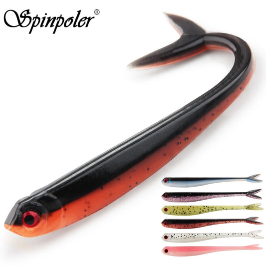 Spinpoler 20pcs Soft Fishing Lure Artificial Bait Fork Tail 75mm 1.6g Jerkbait Minnow Drop Shot Rubber For Rigging And Jigging