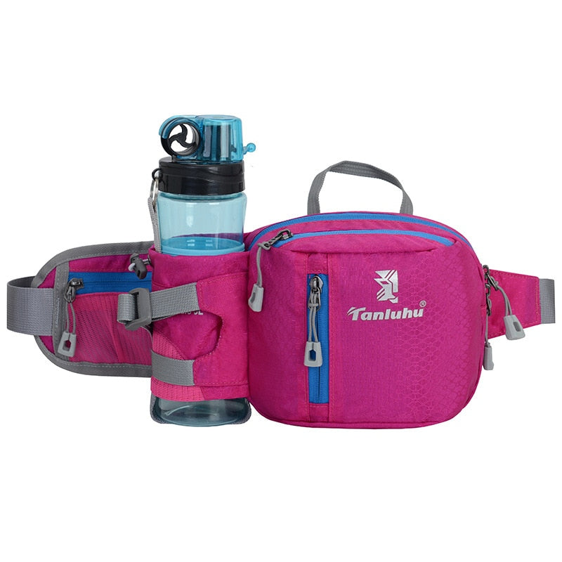 Running Bag Waist Belt Pack Outdoor Marathon Gym Sport Fitness Water Bottle Pouch Fanny Waist Pack Riding Cycling Phone Pocket - Snapitonline