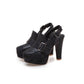 Platform Spike High Heels Buckle Retro Slingbacks  Womens Shoes Heels Pumps - Snapitonline