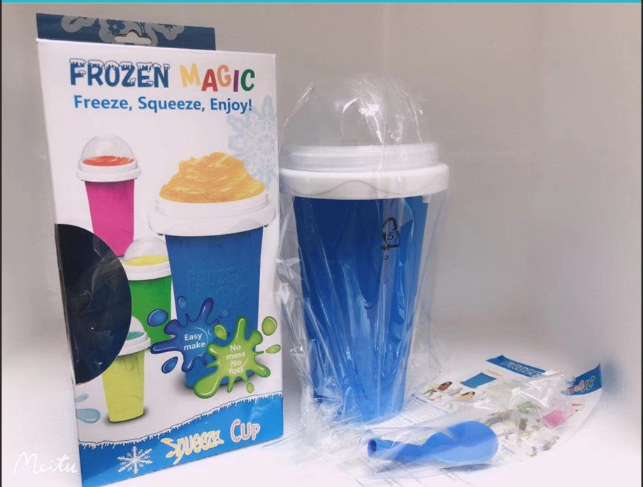 Quick-frozen Slushy Cup Smoothie Cup Ice Cream Maker Kitchen Durable Squeeze Quick Cooling Cup Milkshake Bottle - Snapitonline