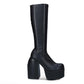 Women's Platform High Heel Boots Over The Knee Stretch Boots - Snapitonline