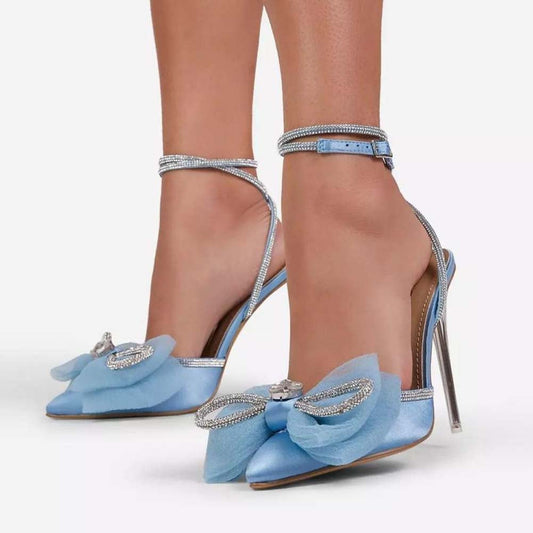 Women's Sandals Luxury ShineThin High Heels  Butterfly-Knot Pumps - Snapitonline