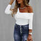 Off-Shoulder Long-Sleeved T Women - Snapitonline