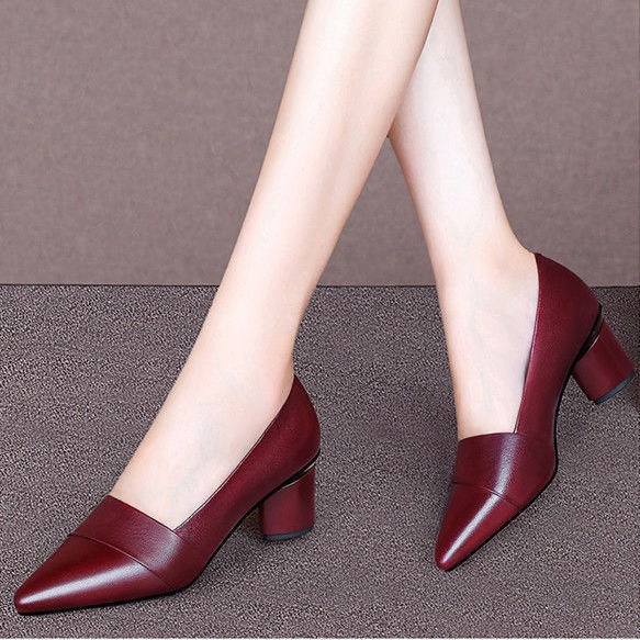 Low-Heel Pointed Toe All-Match Pumps - Snapitonline