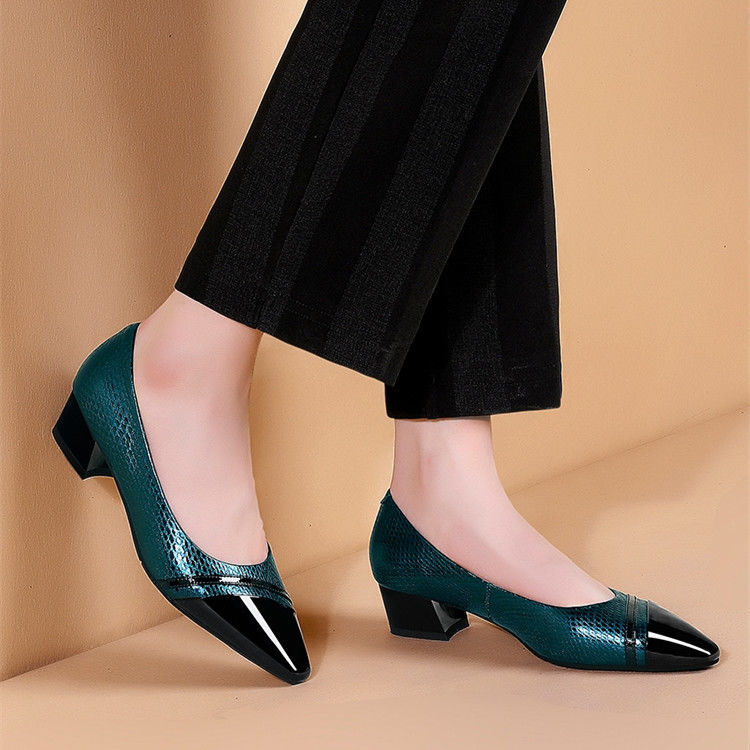 Low-Heel Pointed Toe All-Match Pumps - Snapitonline