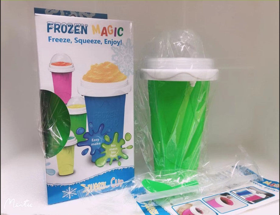 Quick-frozen Slushy Cup Smoothie Cup Ice Cream Maker Kitchen Durable Squeeze Quick Cooling Cup Milkshake Bottle - Snapitonline