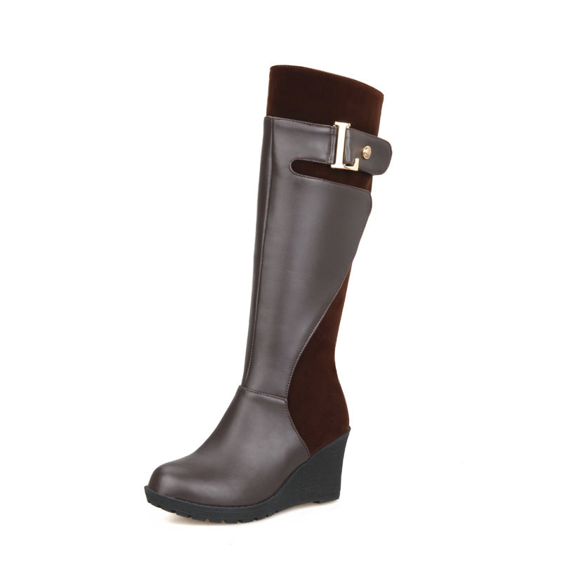 High Heel High Boots, Female Dr Martens Boots Plus Size Below The Knee Long Boots - Snapitonline