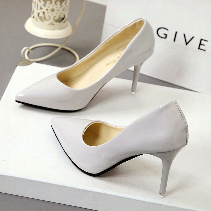 Ladies Pointed Stiletto Pumps High Heels - Snapitonline
