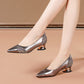 Low-Heel Pointed Toe All-Match Pumps - Snapitonline