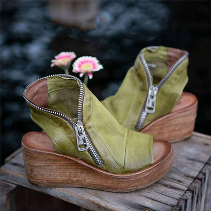 Summer Large Size Flat Wedge Fish Mouth Sandals - Snapitonline