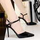 Stiletto Pumps High Heel Color Block Buckle Women's Sandals - Snapitonline
