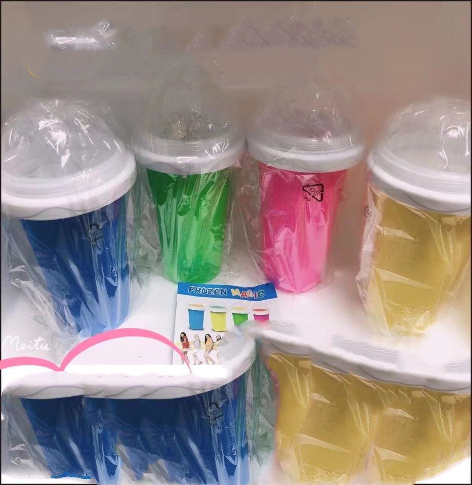 Quick-frozen Slushy Cup Smoothie Cup Ice Cream Maker Kitchen Durable Squeeze Quick Cooling Cup Milkshake Bottle - Snapitonline