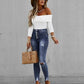 Off-Shoulder Long-Sleeved T Women - Snapitonline