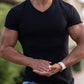 Men's Rib-knit V-neck Short-sleeve T-shirt