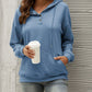 Women’s Solid Color Button Up Cozy Drawstring Hood