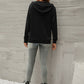 Women’s Solid Color Button Up Cozy Drawstring Hood
