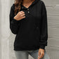 Women’s Solid Color Button Up Cozy Drawstring Hood