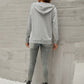 Women’s Solid Color Button Up Cozy Drawstring Hood