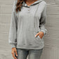 Women’s Solid Color Button Up Cozy Drawstring Hood