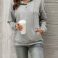 Women’s Solid Color Button Up Cozy Drawstring Hood