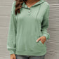 Women’s Solid Color Button Up Cozy Drawstring Hood