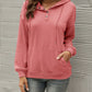 Women’s Solid Color Button Up Cozy Drawstring Hood