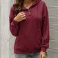 Women’s Solid Color Button Up Cozy Drawstring Hood